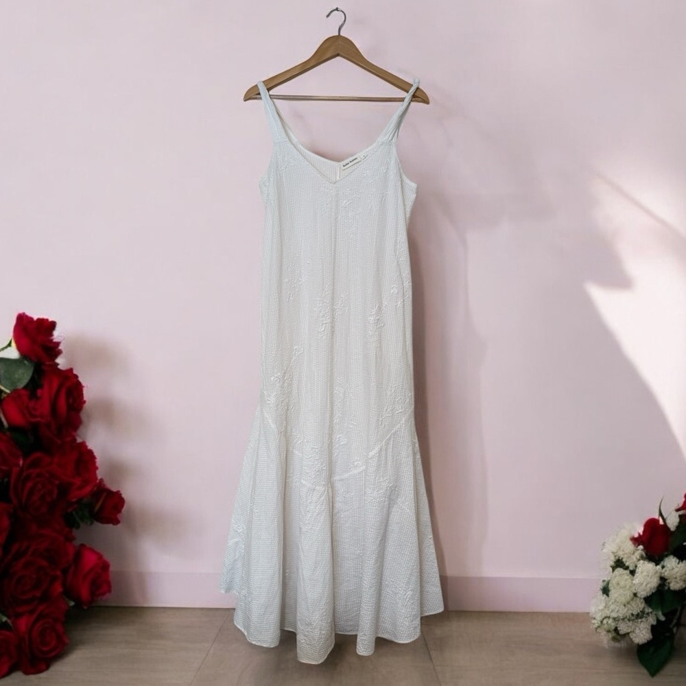 Roller Rabbit White Embroidered Maxi Dress Size XS